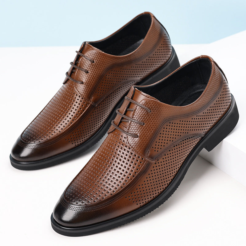 Non-slip leather dress shoes