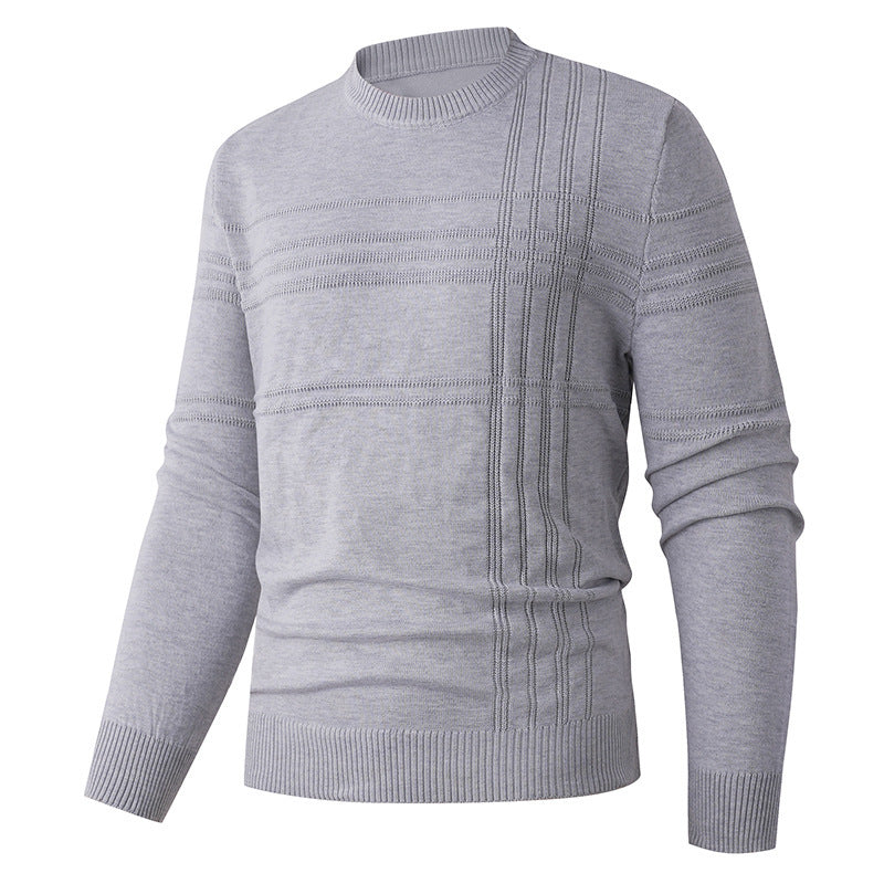 Elegant Crew Neck Knit Sweater