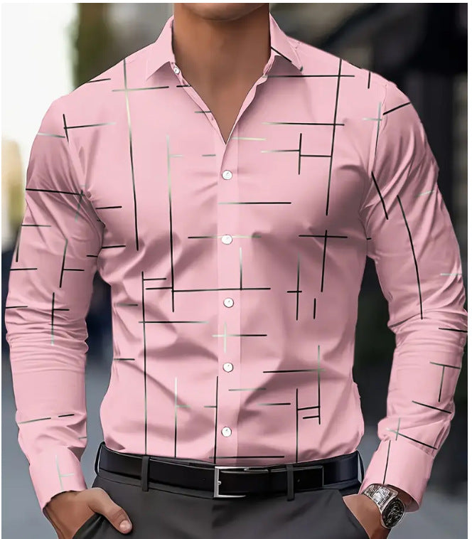 Chemise Homme Imprimée Casual Mode