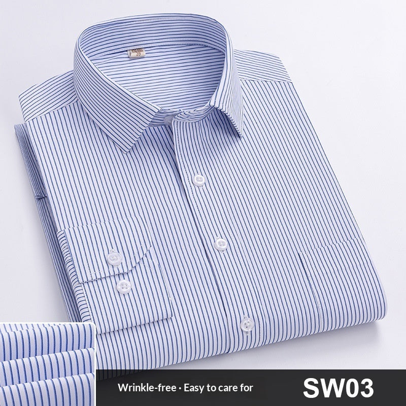 Spring Striped Blue Work Shirt
