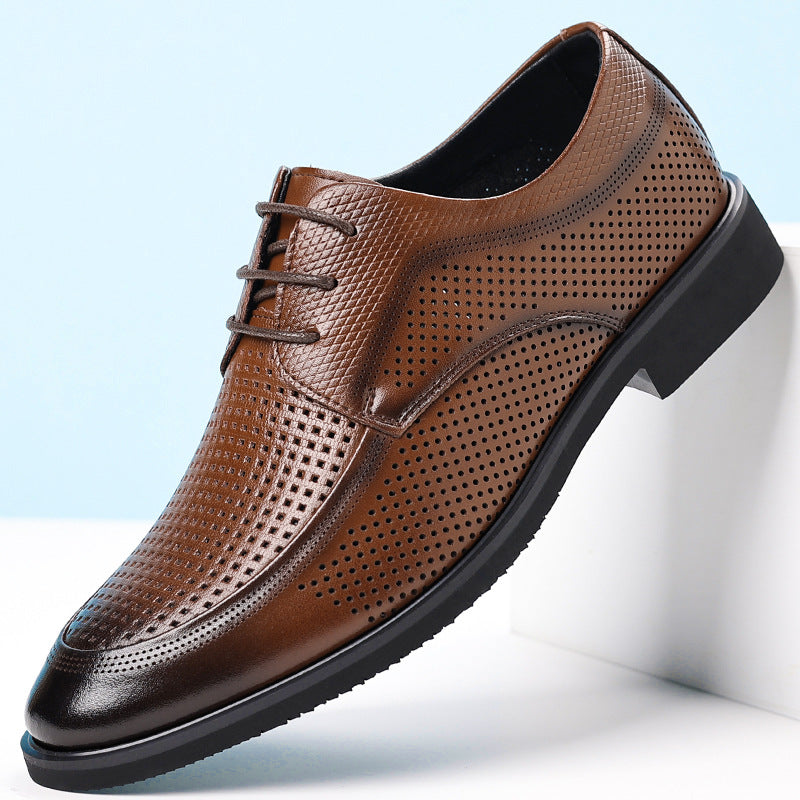 Non-slip leather dress shoes