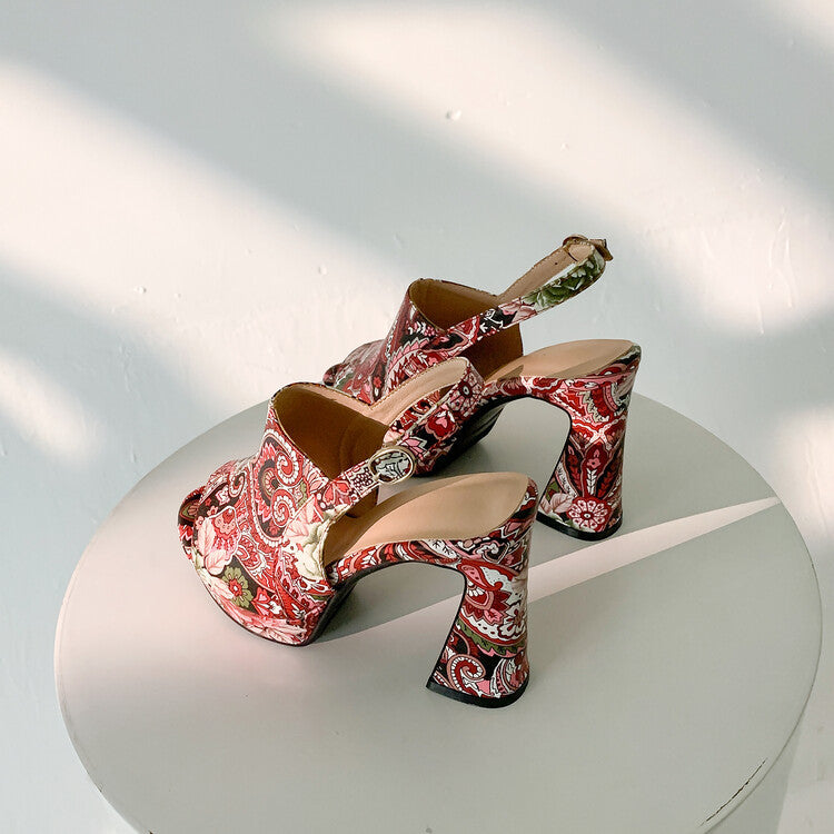 Platform Heel Sandals