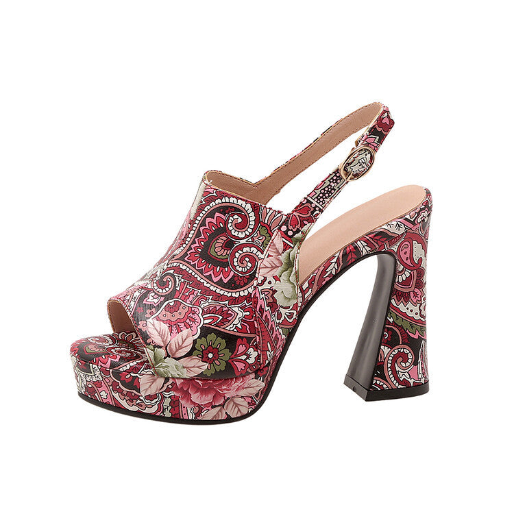 Platform Heel Sandals