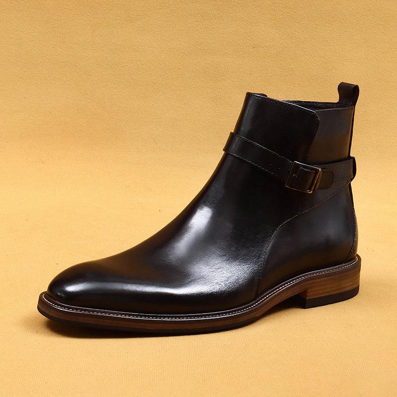 Genuine Leather Business Ankle Boots