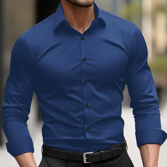 Chemise Homme Business Casual Manches Longues Pigmentée