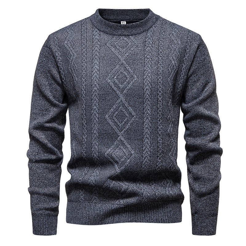 Warm Crew Neck Casual Knit Sweater