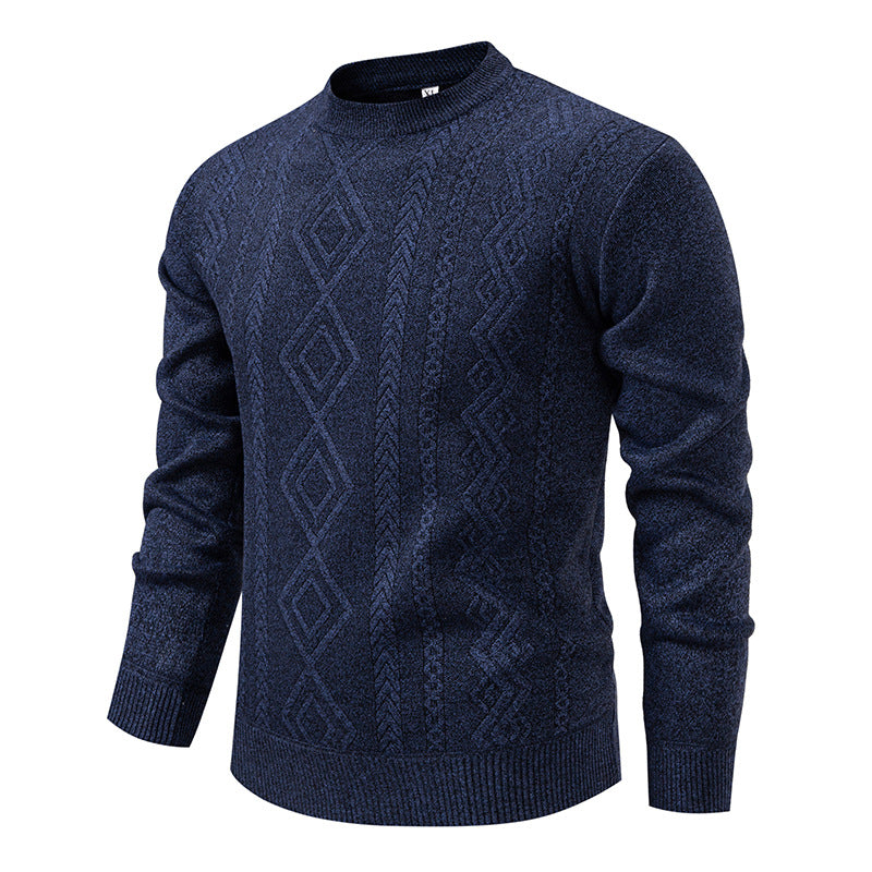 Warm Crew Neck Casual Knit Sweater