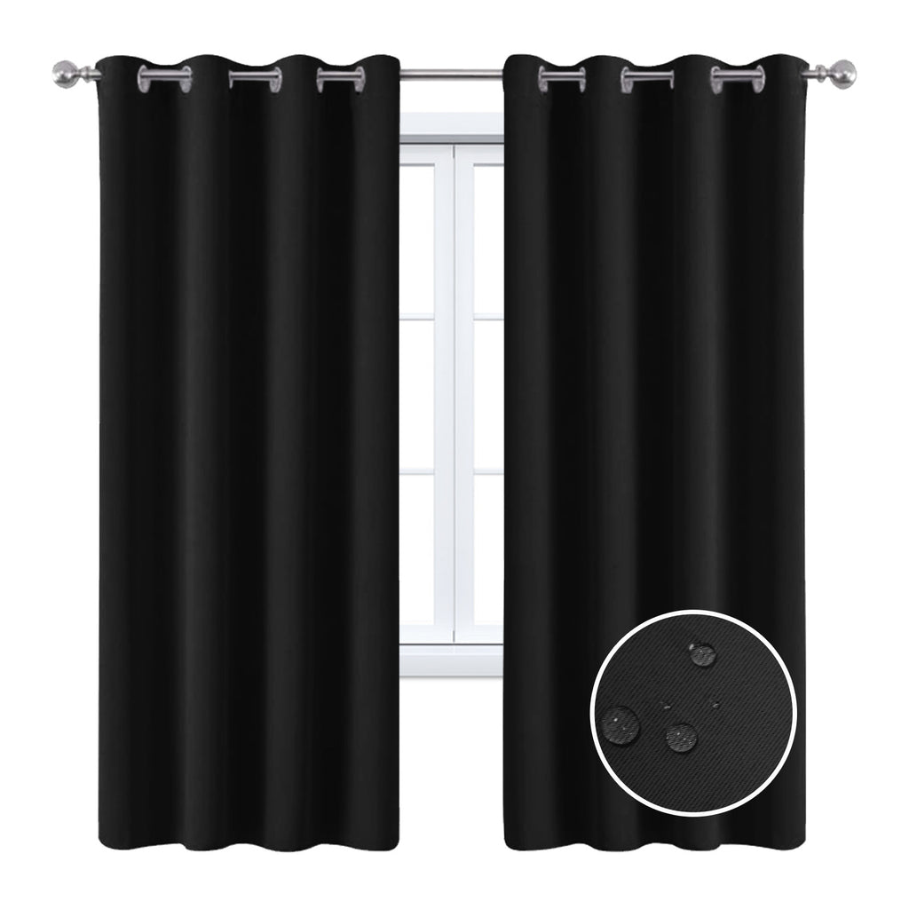 Blackout Curtain, Lined, Black