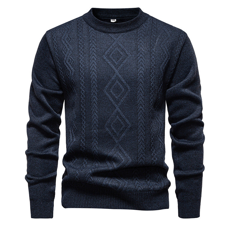 Warm Crew Neck Casual Knit Sweater
