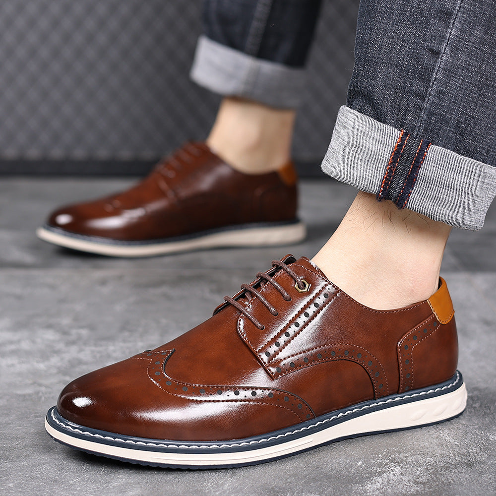 Men's Leather Shoes, British Style, Business-Casual
