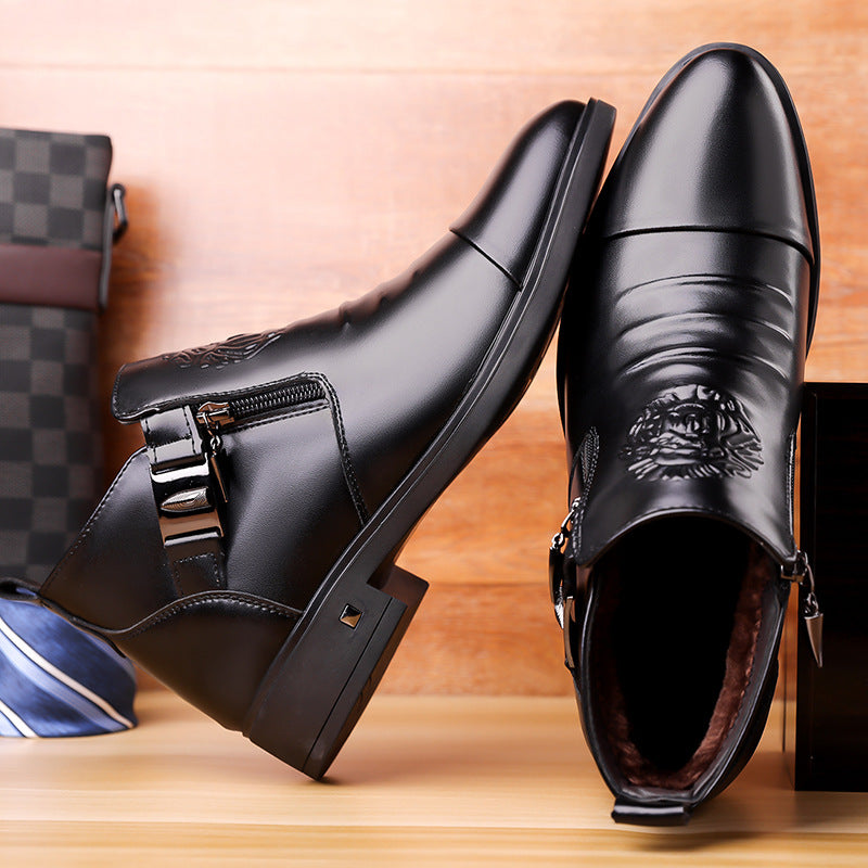 Retro Ankle Boots with Decorative Chains