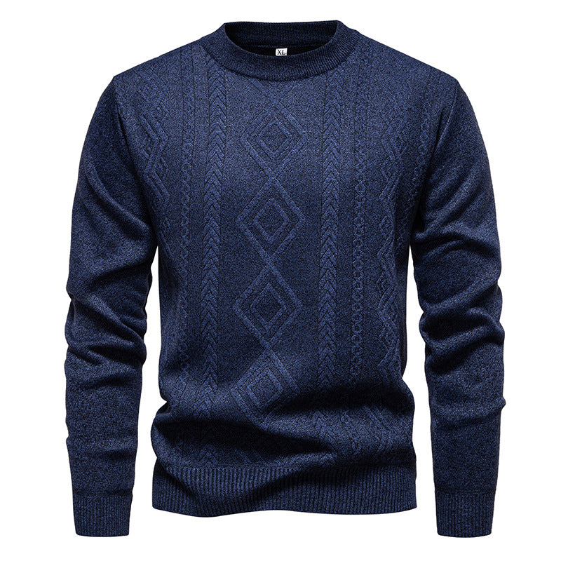 Warm Crew Neck Casual Knit Sweater