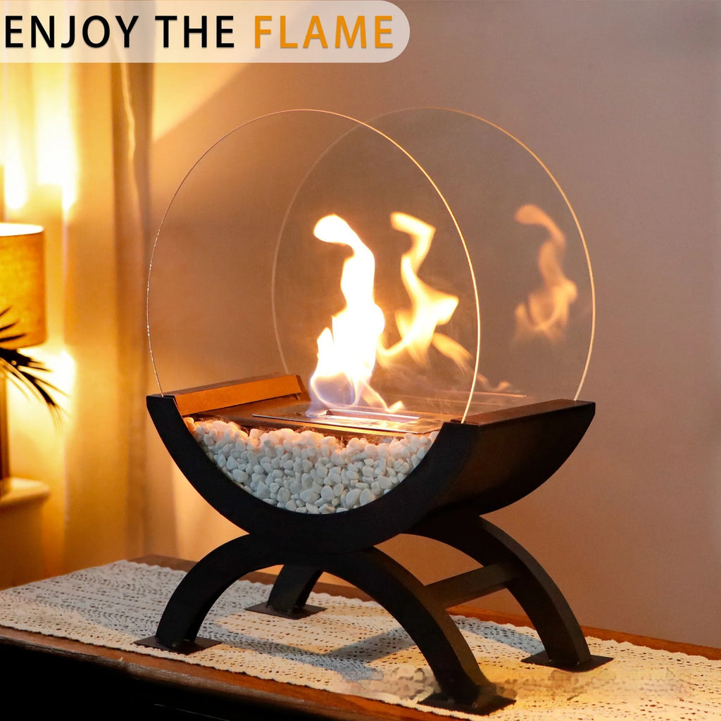 Ethanol Fireplace Office Design