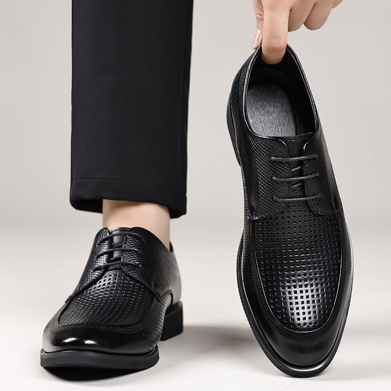 Non-slip leather dress shoes