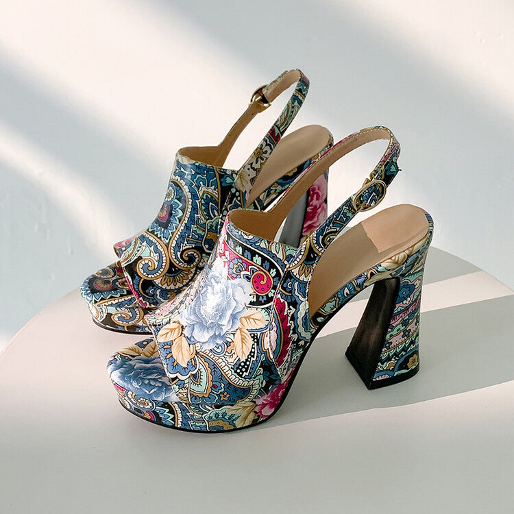 Platform Heel Sandals