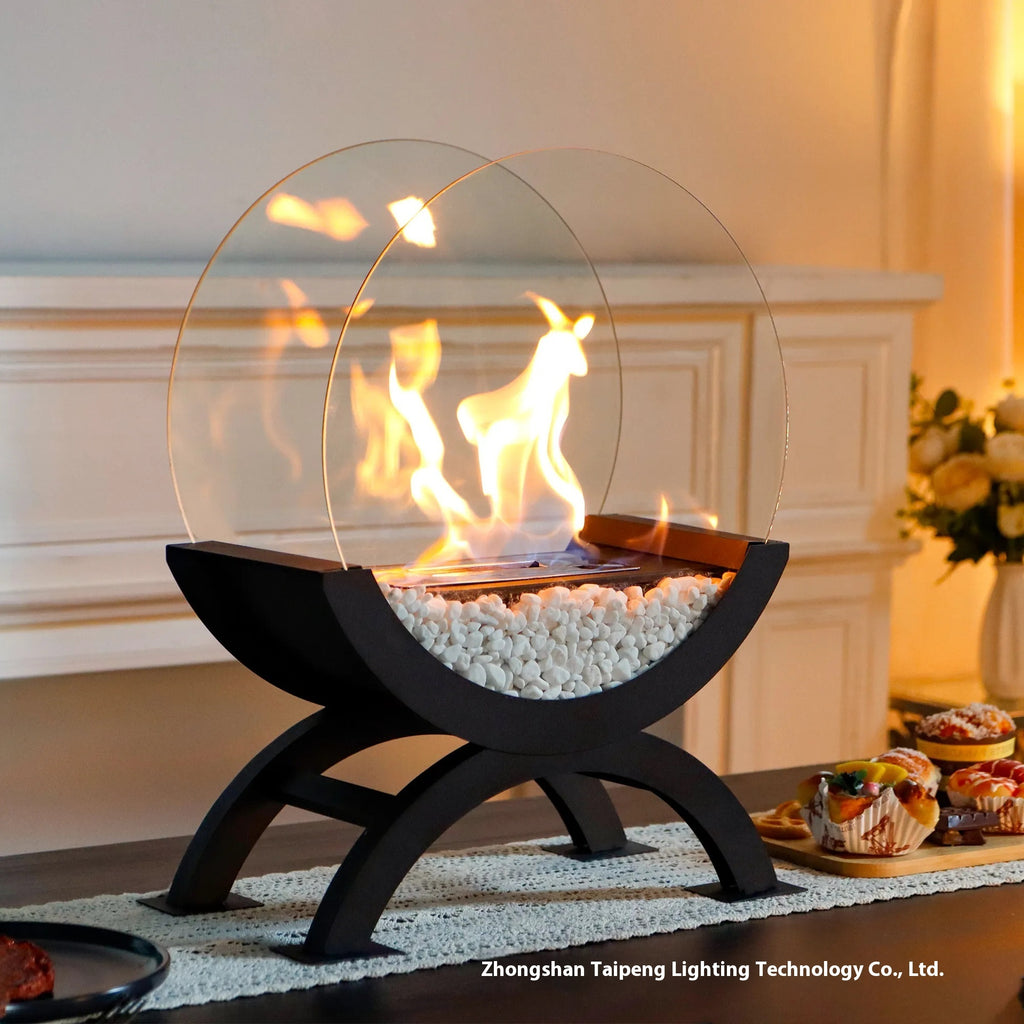 Ethanol Fireplace Office Design