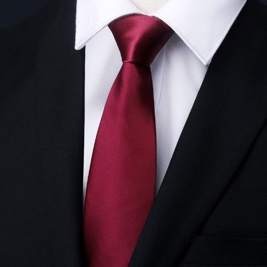 Men's Blue Striped Business Zipper Tie