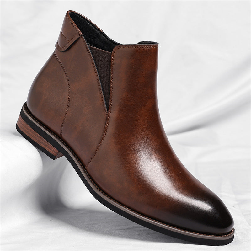 Retro Leather Ankle Boots