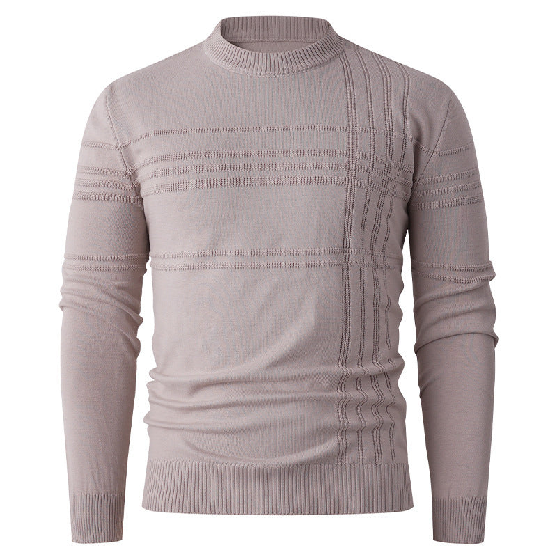 Elegant Crew Neck Knit Sweater