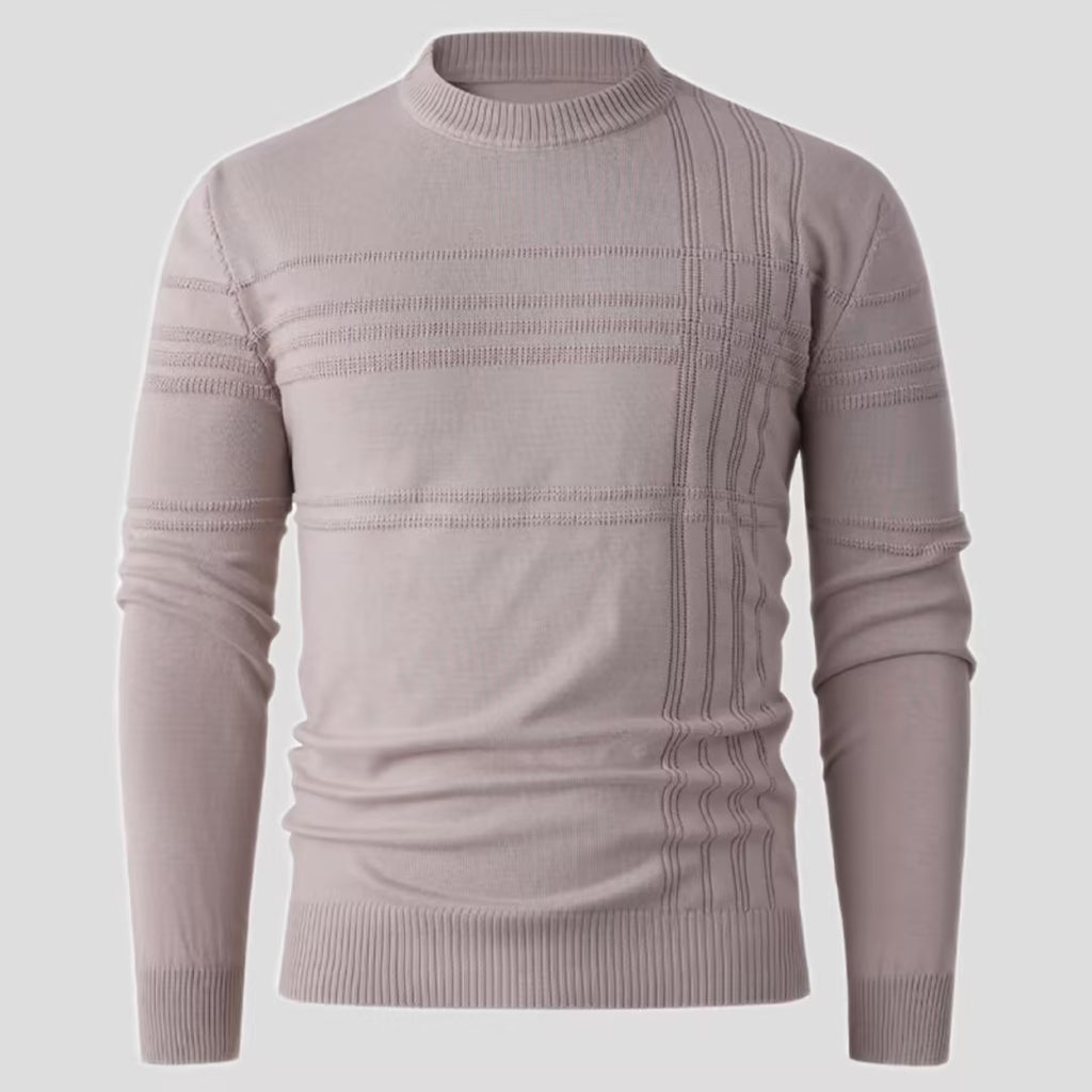 Elegant Crew Neck Knit Sweater