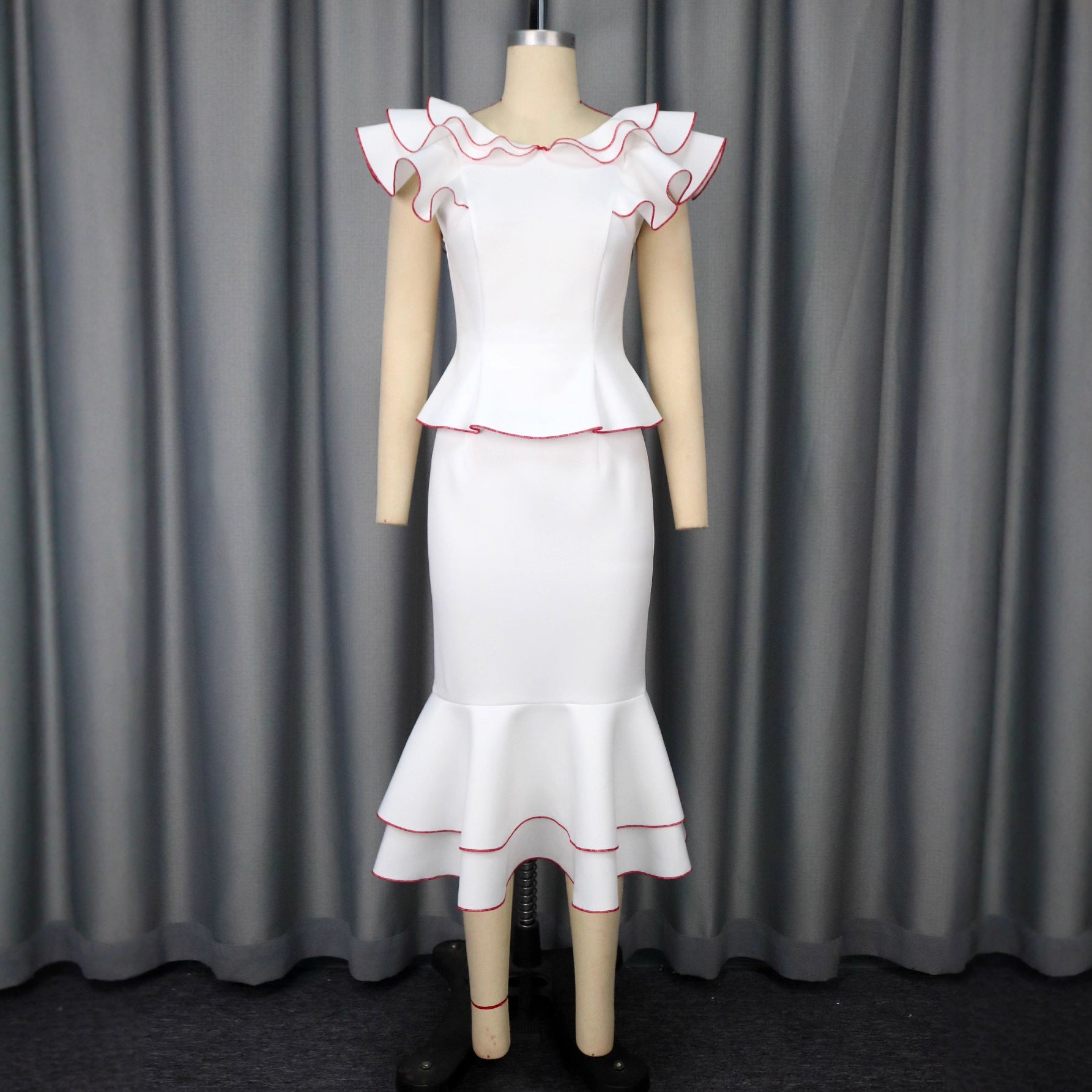 Ensemble Haut Volanté et Jupe Sirène