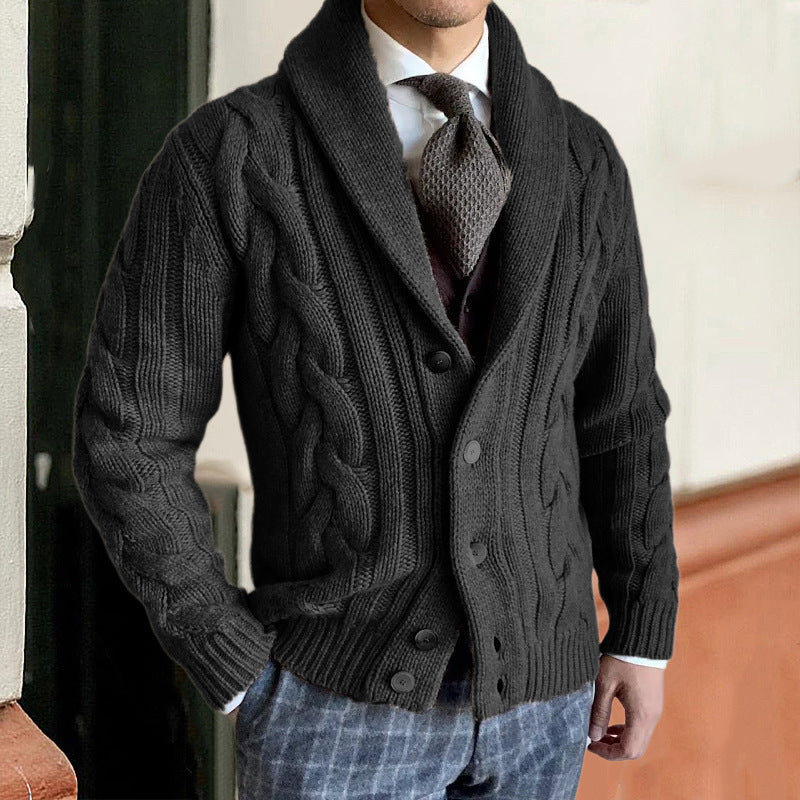 Cable Knit High Neck Long Sleeve Sweater