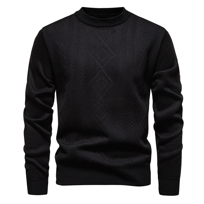 Warm Crew Neck Casual Knit Sweater