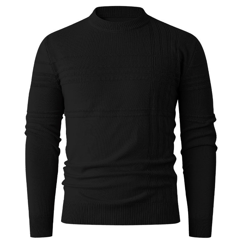 Elegant Crew Neck Knit Sweater