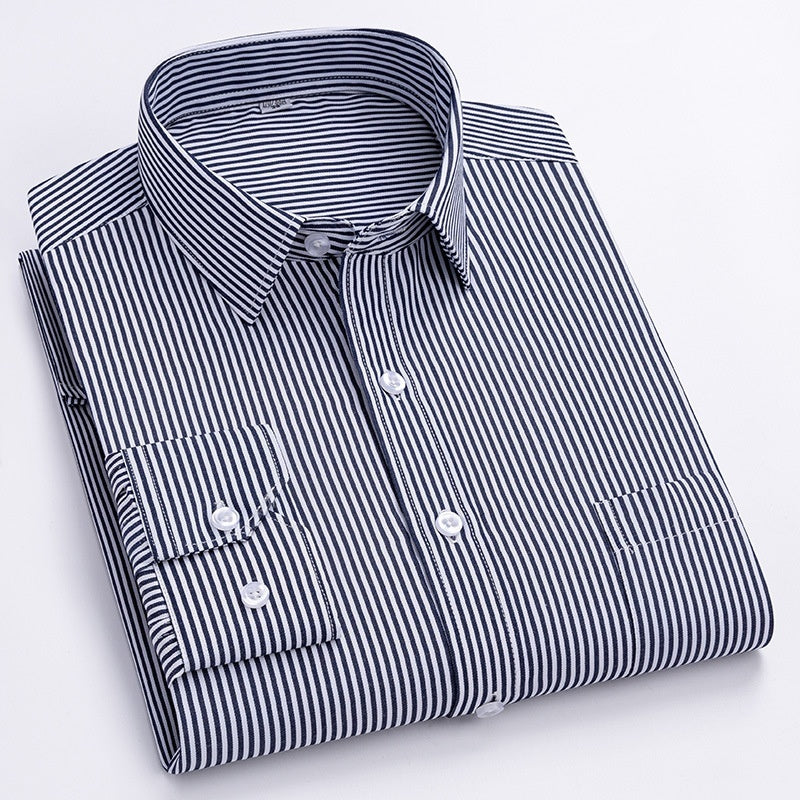 Spring Striped Blue Work Shirt