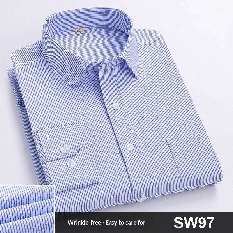 Spring Striped Blue Work Shirt