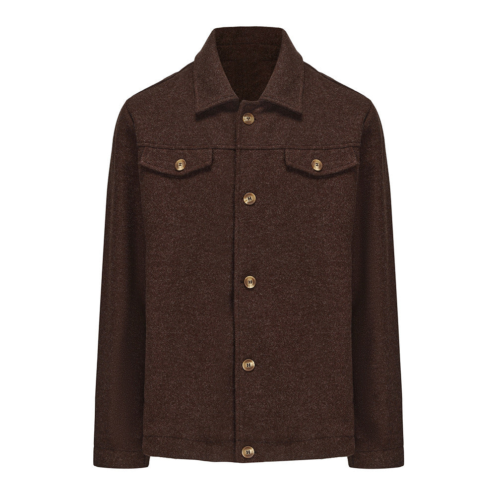 Trendy Plain Wool Coat
